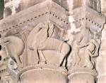 ｜サン・ピエール聖堂の身廊の柱頭「アベルを殺害するカイン」