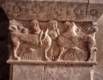 ｜セラボヌ小修道院のトリビューン第1柱の柱頭「狩猟シーン」