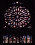 ｜ノートルダム大聖堂（ランス）の西正面扉口のバラ窓