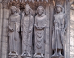 ｜ノートルダム大聖堂 (シャルトル)の人像彫刻「地元の殉教者聖ピアトと聖ゲオルギウス（右端）」