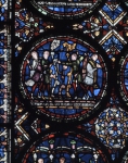 ｜カンタベリー大聖堂の三位一体礼拝堂の南側廊ステンドグラス「奇蹟の窓」（部分）