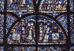 ｜カンタベリー大聖堂の三位一体礼拝堂の南側廊ステンドグラス「聖トーマス・ベケットの聖堂に置ける巡礼者」