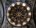 ｜コーラ修道院付属救世主聖堂（カーリエ博物館）の外側小堂の天井画「聖母と幼児キリスト」