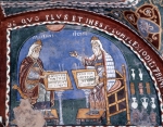 ｜アナーニ大聖堂のクリプタのフレスコ「医学者ガレノスとヒポクラテス」