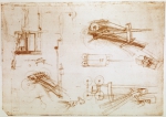 LEONARDO DA VINCI｜ダ・ヴィンチの自筆原稿「大砲運搬車の図面」