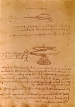 LEONARDO DA VINCI｜ダ・ヴィンチの自筆原稿「空気スクリュー（ヘリコプター）の原理と製作の説明」