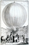 ｜パリに於ける熱気球の実験、1790年頃