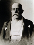 ｜北里柴三郎達の招きで訪日した着物姿のコッホ、1908年