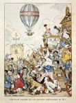 ｜気球飛行を描いたイギリスの風刺画、1811年