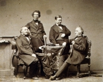 ｜リービッヒのカード仲間と共に、フリードリヒ・ヴェーラー、ハインリヒ・バフ、ヘルマン・コップ、1865年