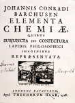 BARCHUSEN Johann Conrad｜バルヒューゼン著「化学の基礎」の扉ページ