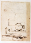 LEONARDO DA VINCI｜ダ・ヴィンチの自筆原稿「歯車（ギア）の説明図」