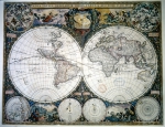WIT Frederik de｜ウィットによる半面球型の世界図、1660年