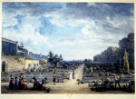 HILLAIRE J.B.｜パリの王立薬用植物園の風景