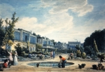 HILLAIRE J.B.｜パリの王立薬用植物園の風景